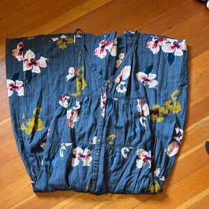 Rip Curl Blue Floral Maxi Dress